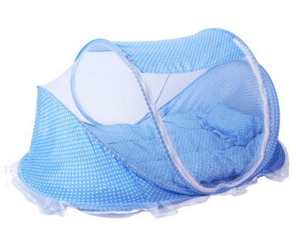 Opvouwbaar babybednet met kussennet, set van 2 stuks