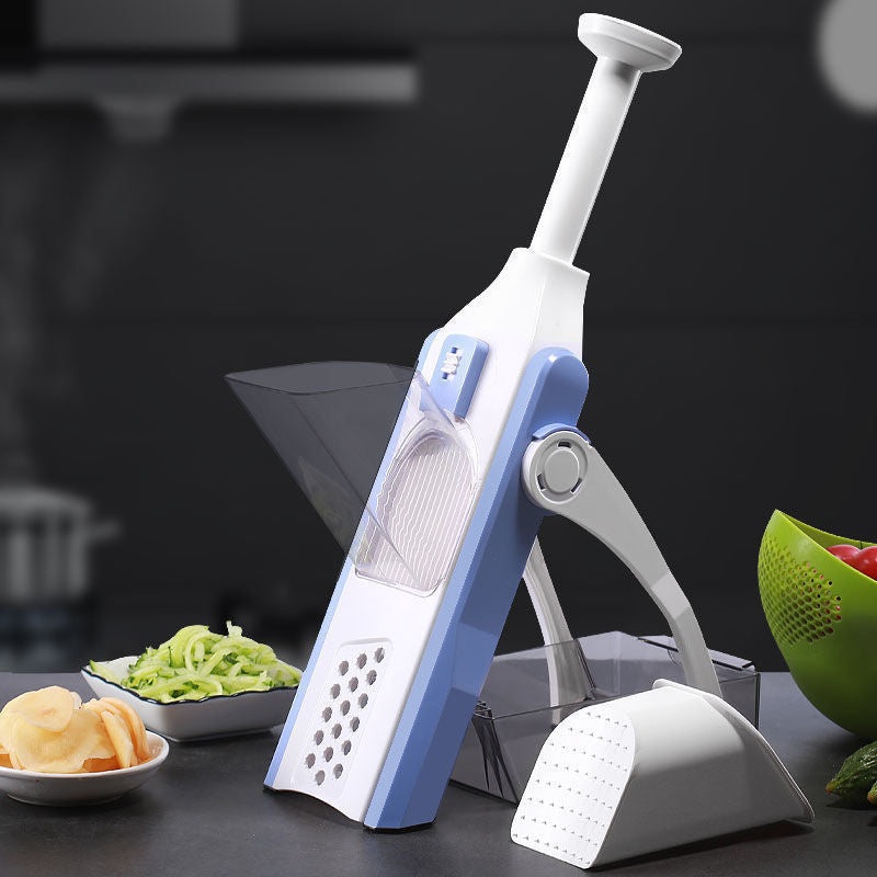 Multifunctional Vertical Press Vegetable Cutter Hand Cranked Rotary Grater Kitchen Roller Vegetable Cutter