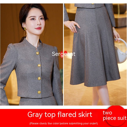 Suit Suit Temperament Goddess Style Chic Suit Skirt Two-piece Suit