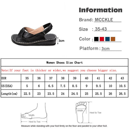 MCCKLE Women Sandals Summer Female Shoes Women&