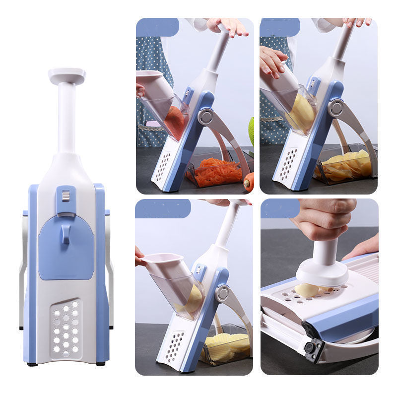 Multifunctional Vertical Press Vegetable Cutter Hand Cranked Rotary Grater Kitchen Roller Vegetable Cutter