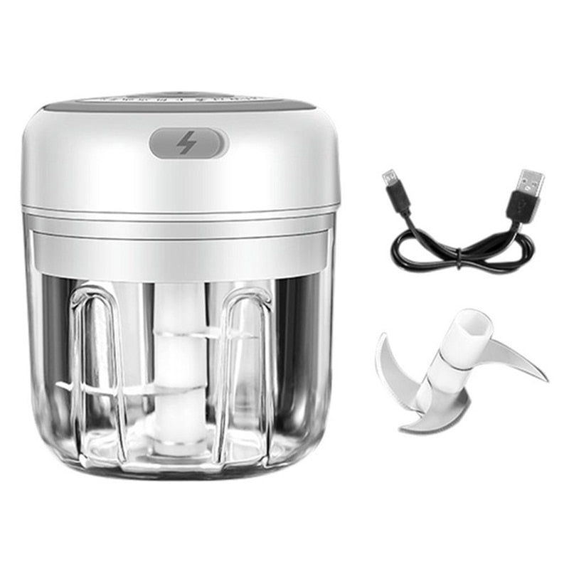 100/250ml Mini USB Wireless Electric Garlic Masher Press Mincer Vegetable Chili Meat Grinder Food Chopper Kitchen Tools