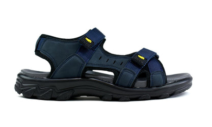 Zomersandalen heren met bandjes, marineblauw 