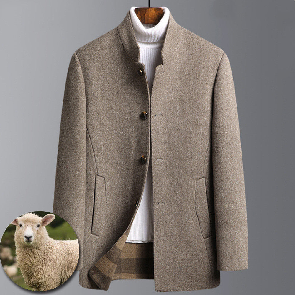 Double-faced cashmere woolen coat