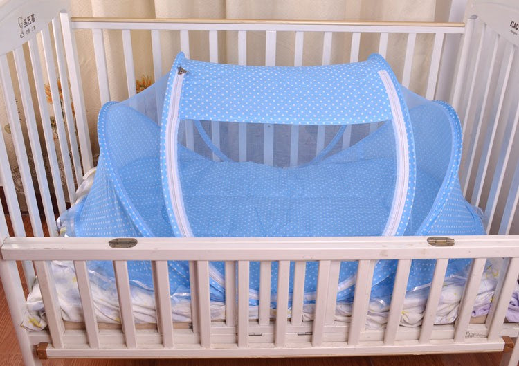 Opvouwbaar babybednet met kussennet, set van 2 stuks