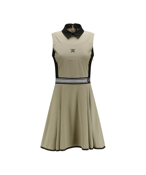 ANEW Golf: Women Sleeveless Flare One Piece - Beige