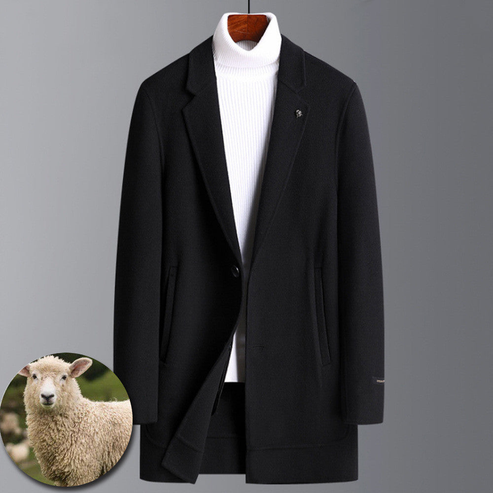 Double-faced cashmere woolen coat