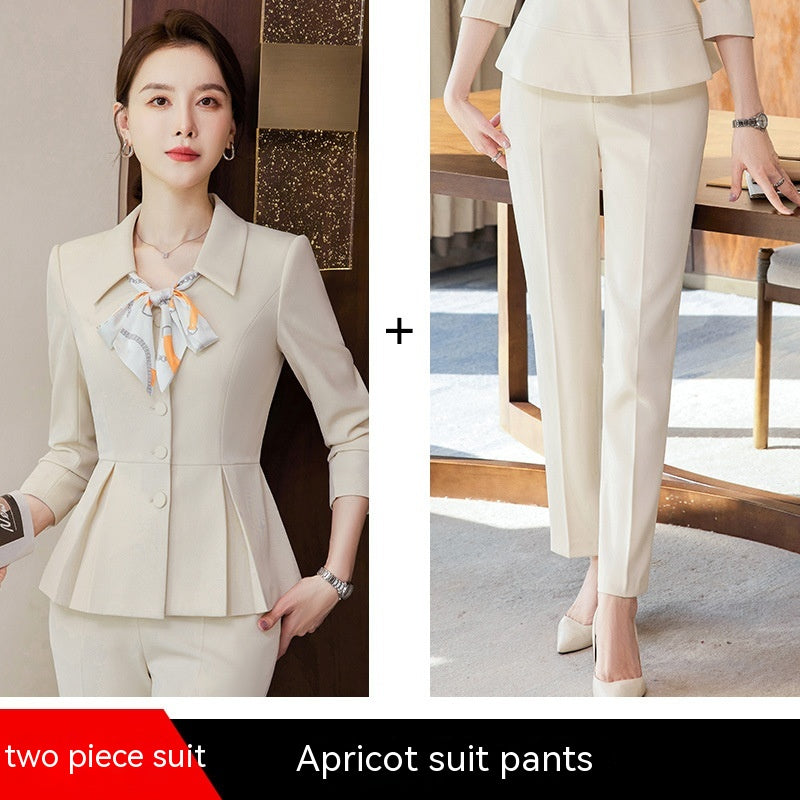 New High-end Business Fashion Slim-fitting Suit Two-piece Set