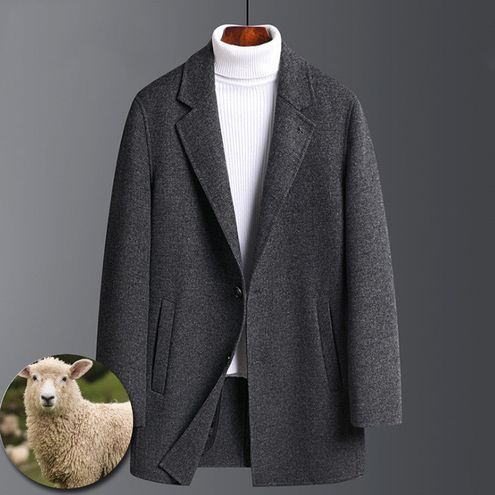 Double-faced cashmere woolen coat