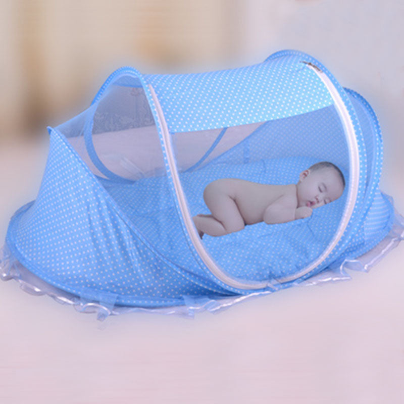 Opvouwbaar babybednet met kussennet, set van 2 stuks