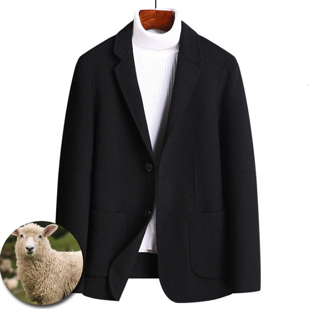 Double-faced cashmere woolen coat