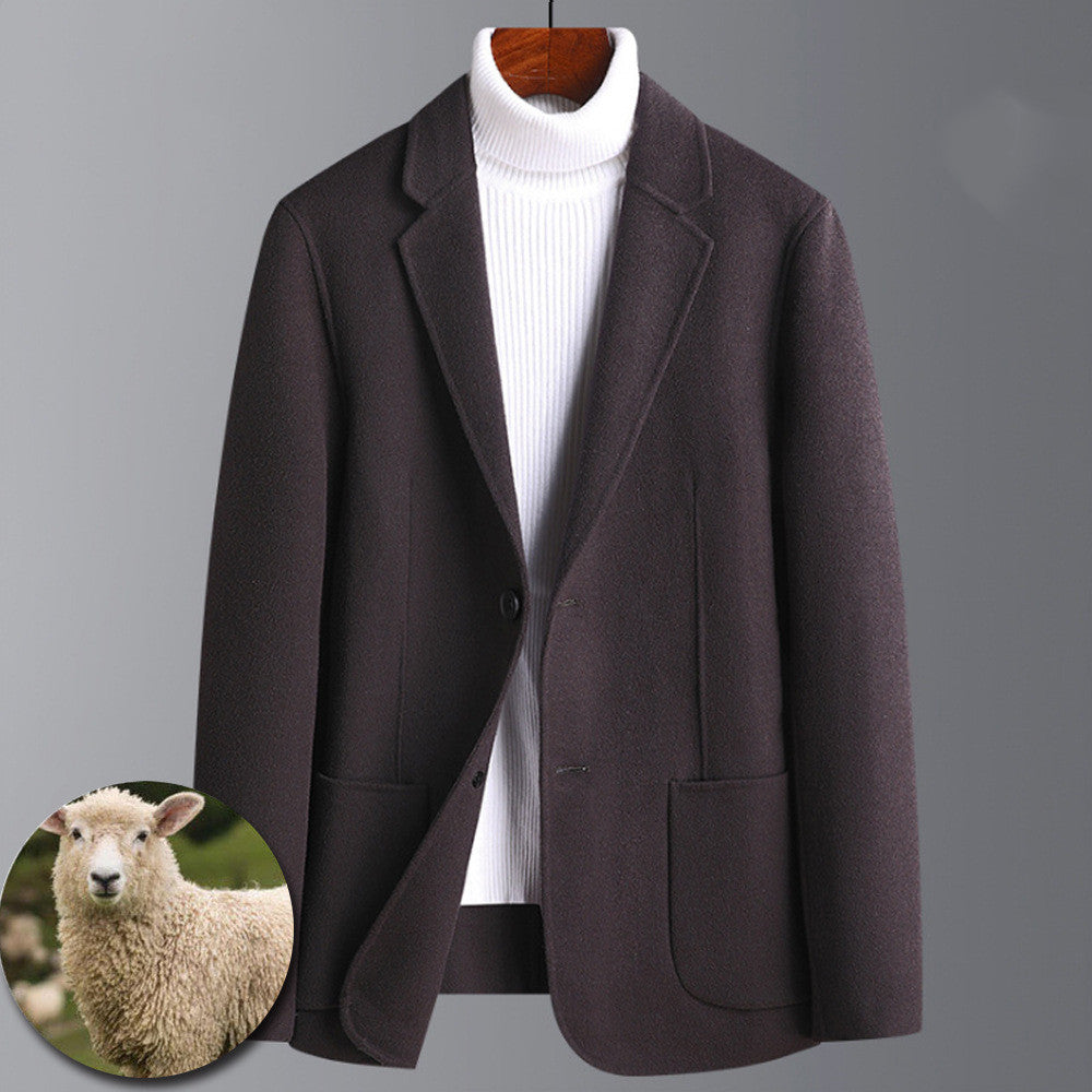 Double-faced cashmere woolen coat