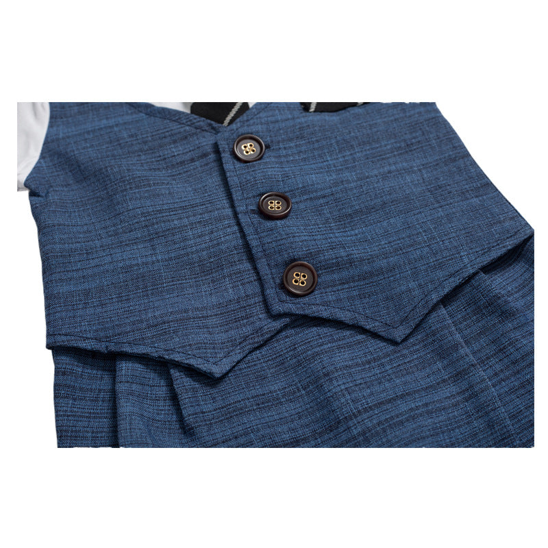 Zomer nieuwe babyjongen jumpsuit jongens gentleman baby kinderkleding