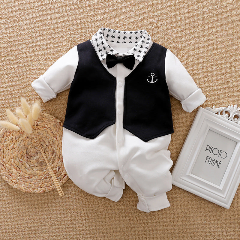 Baby-jumpsuit Lente- en herfstmodellen Buitenlandse handel Herenbabykleding Babykleding met lange mouwen Babykleding