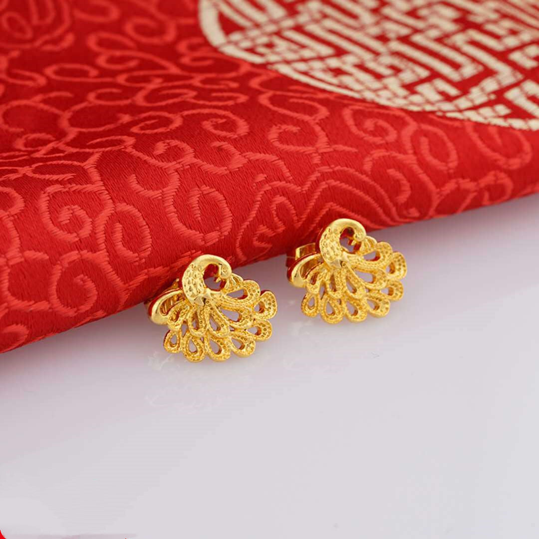 24K Gold Plated Earrings Euro Gold Jewelry New Popular Earrings