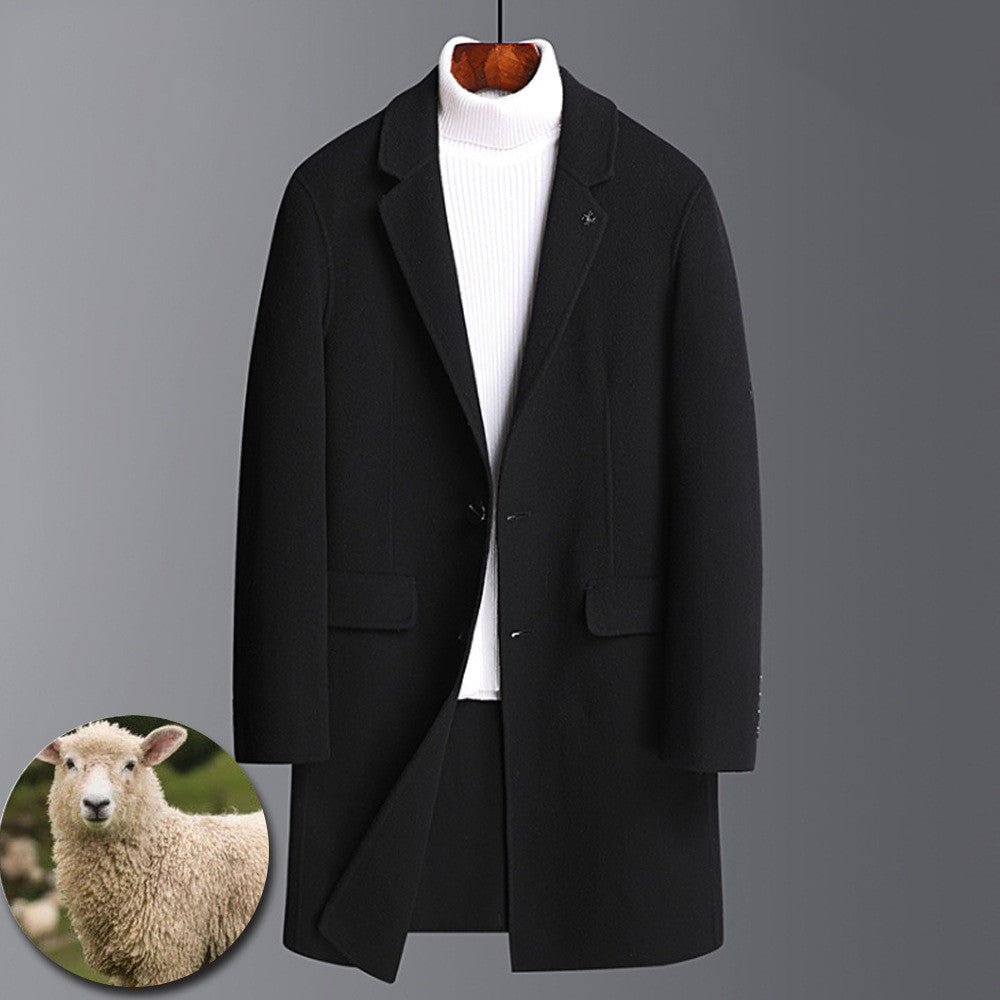 Double-faced cashmere woolen coat