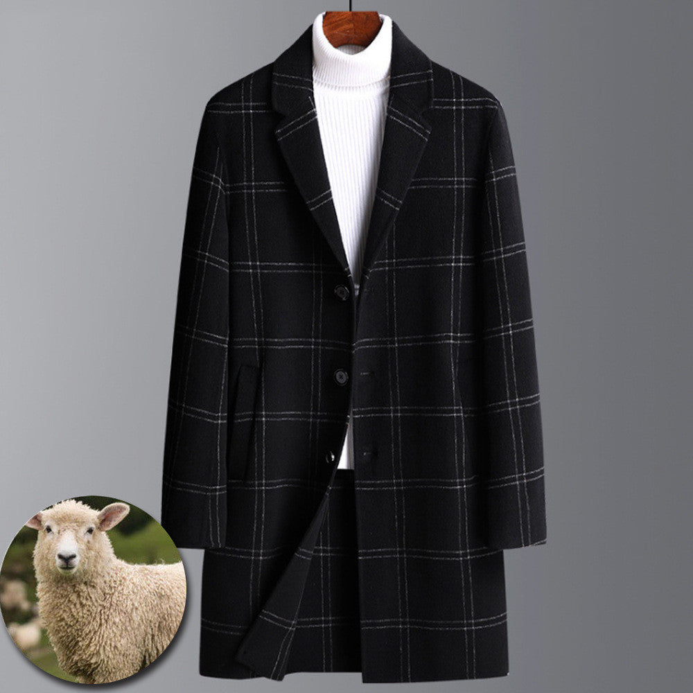 Double-faced cashmere woolen coat