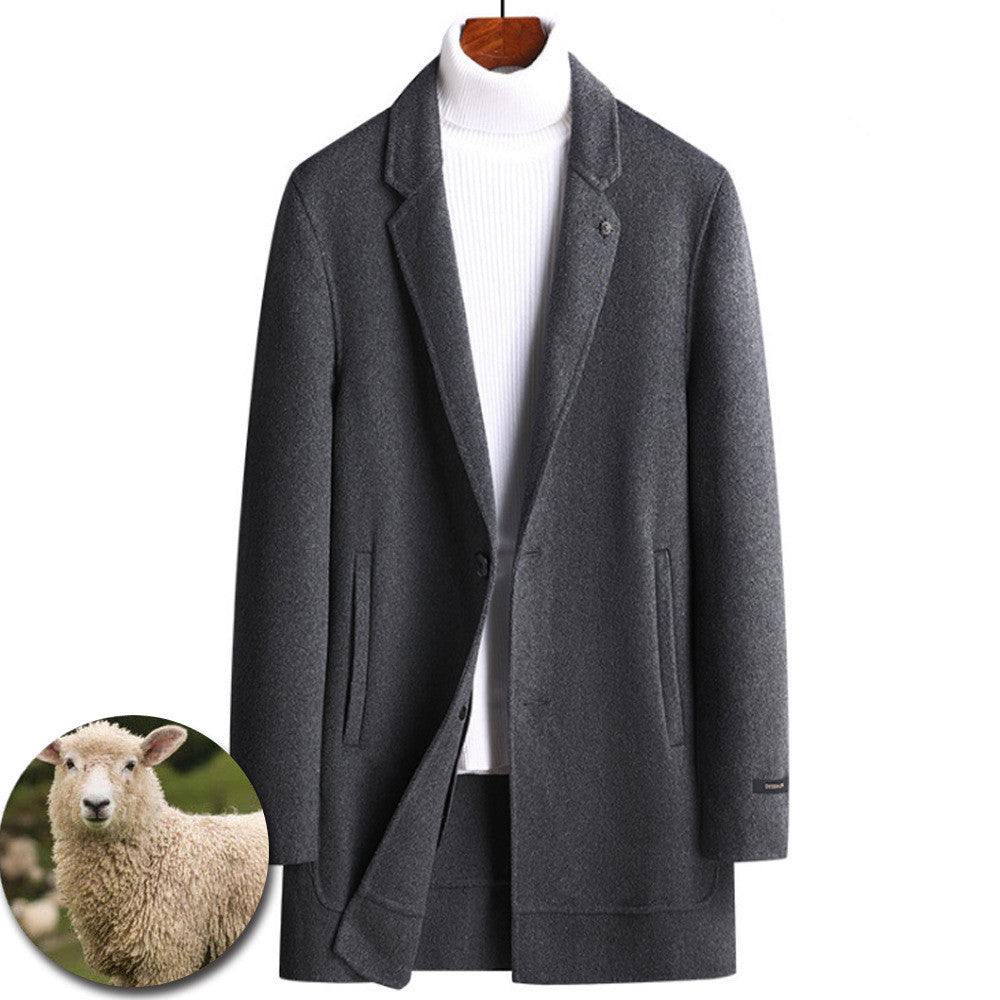 Double-faced cashmere woolen coat