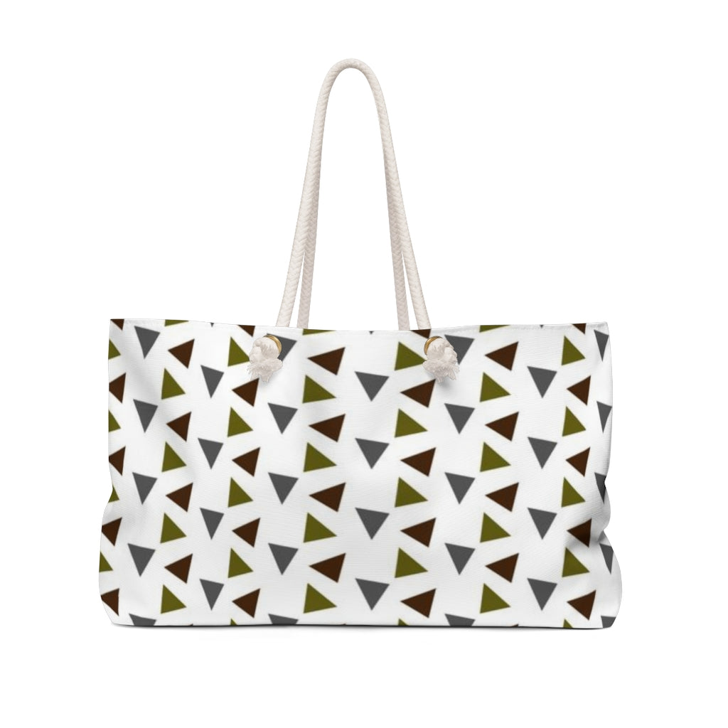 Weekender Tote Bag, Triangle Multicolor Illustration