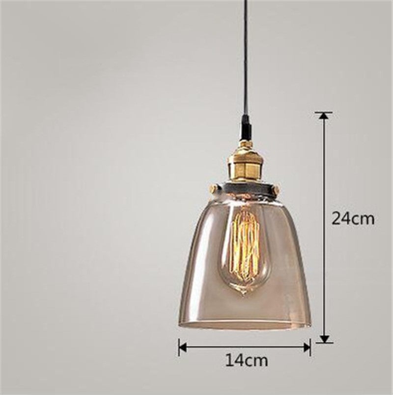 Nordic Industrial Home Bedroom Glass Chandelier