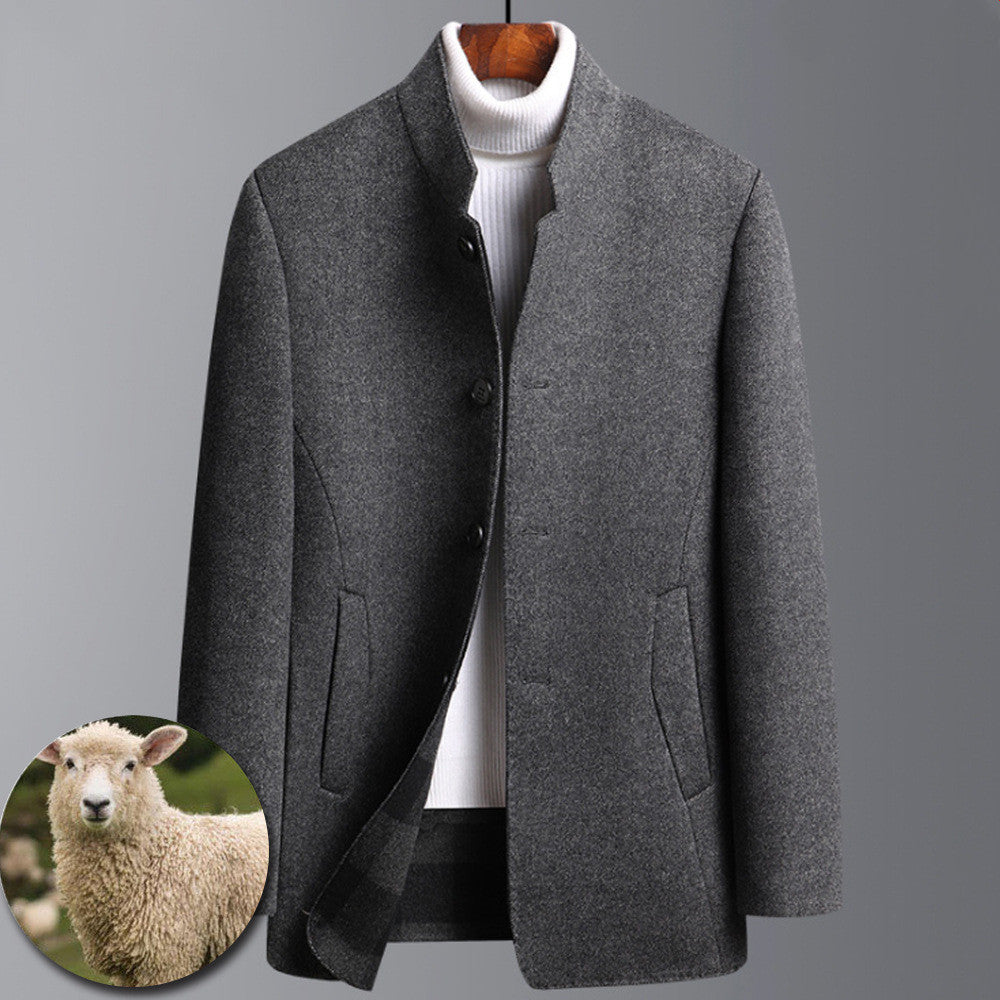 Double-faced cashmere woolen coat