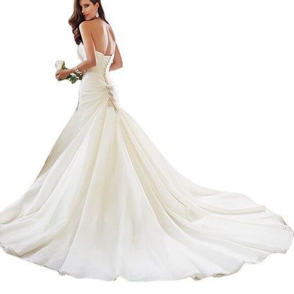 Backless Fishtail Tail Bridal Wedding Dress