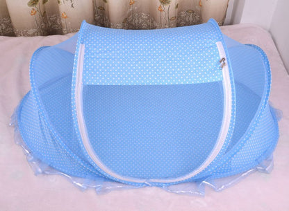 Opvouwbaar babybednet met kussennet, set van 2 stuks