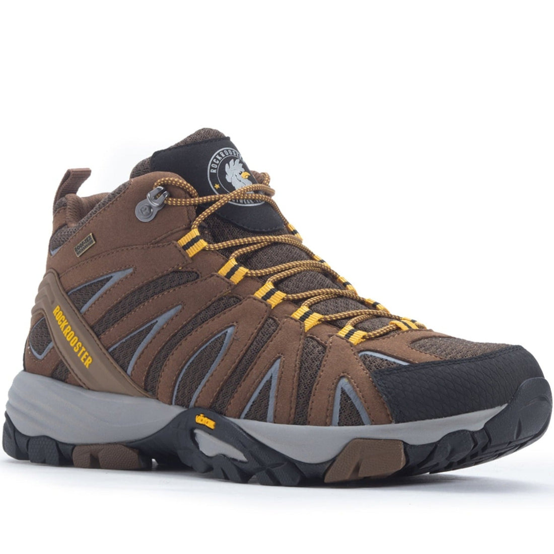 ROCKROOSTER Bedrock Bruine 6 inch waterdichte wandelschoenen met VIBRAM®