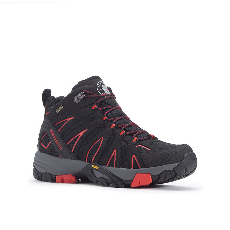 ROCKROOSTER Bedrock zwarte 6 inch waterdichte wandelschoenen met VIBRAM®