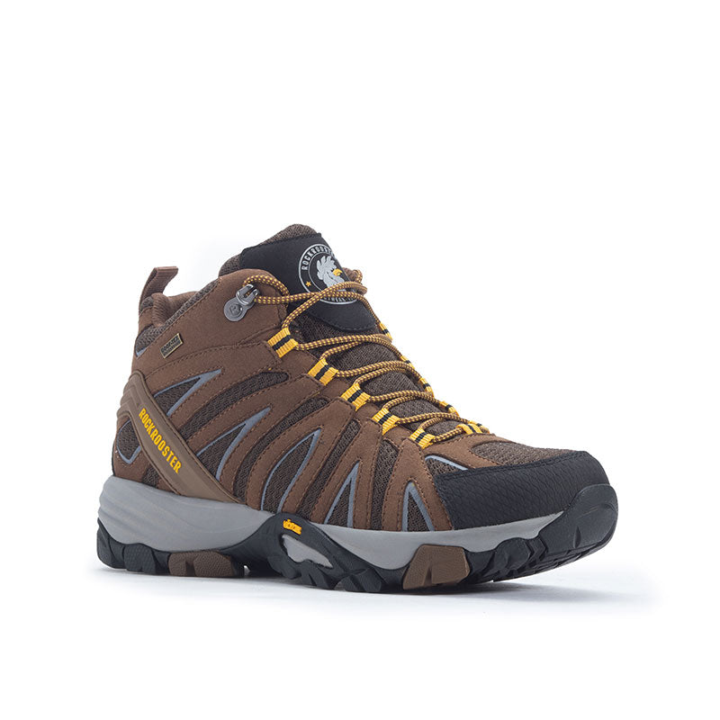 ROCKROOSTER Bedrock Bruine 6 inch waterdichte wandelschoenen met VIBRAM®