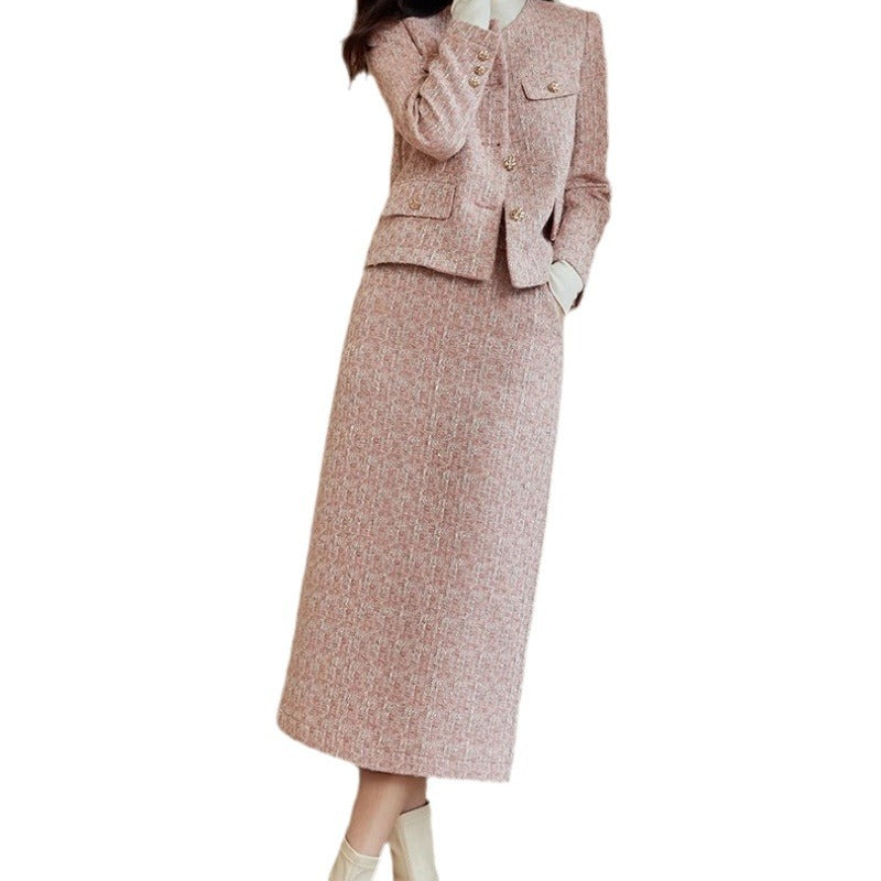 Coat Skirt Two-piece Set Classic Style