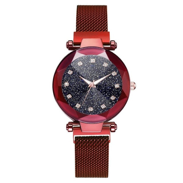 Ladies Magnetic Starry Sky Clock Luxury Women Watches Fashion Diamond Female Quartz Wristwatches Relogio Feminino Zegarek Damski