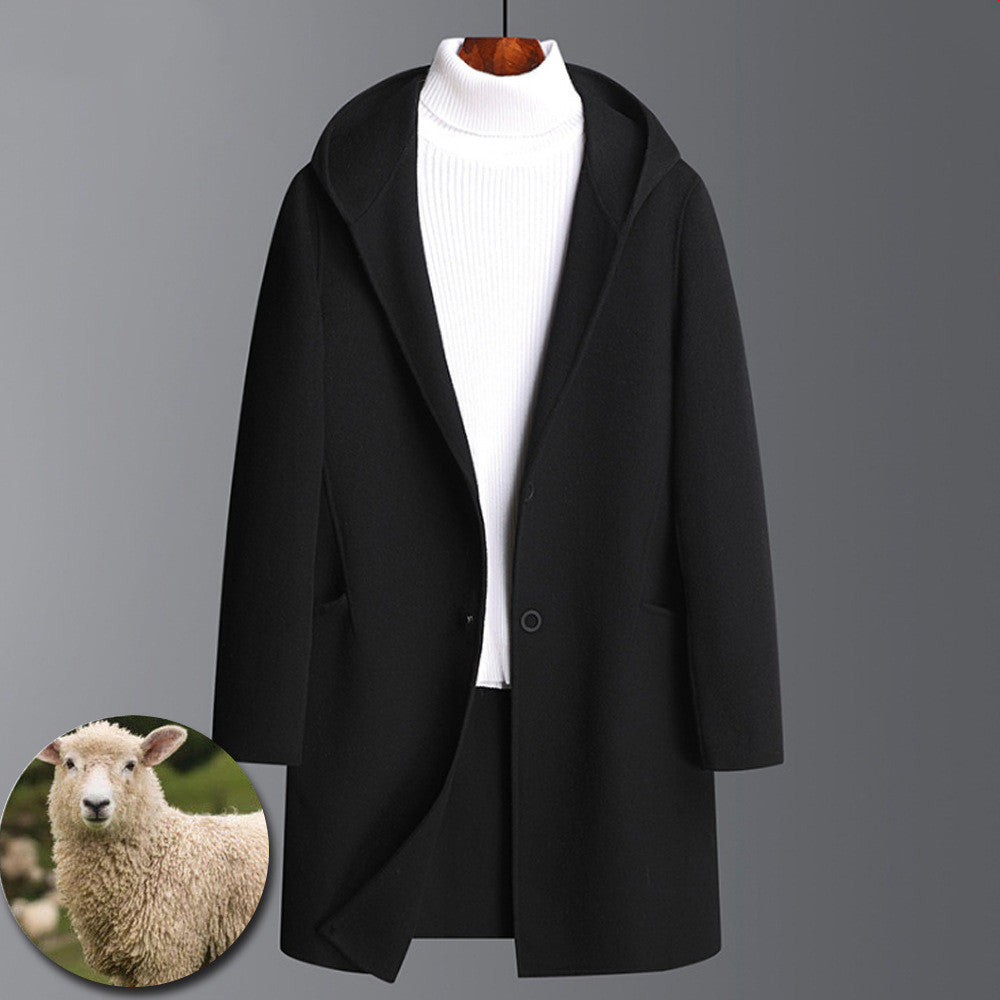 Double-faced cashmere woolen coat