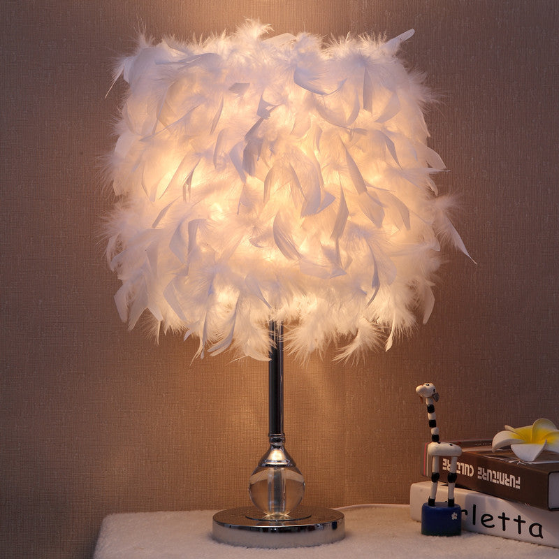 Feather bedroom cute girly night light