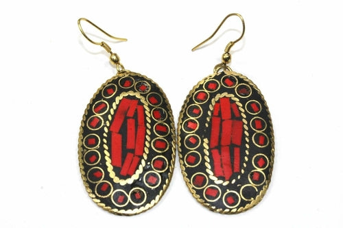 Mosaic Oval Earrings