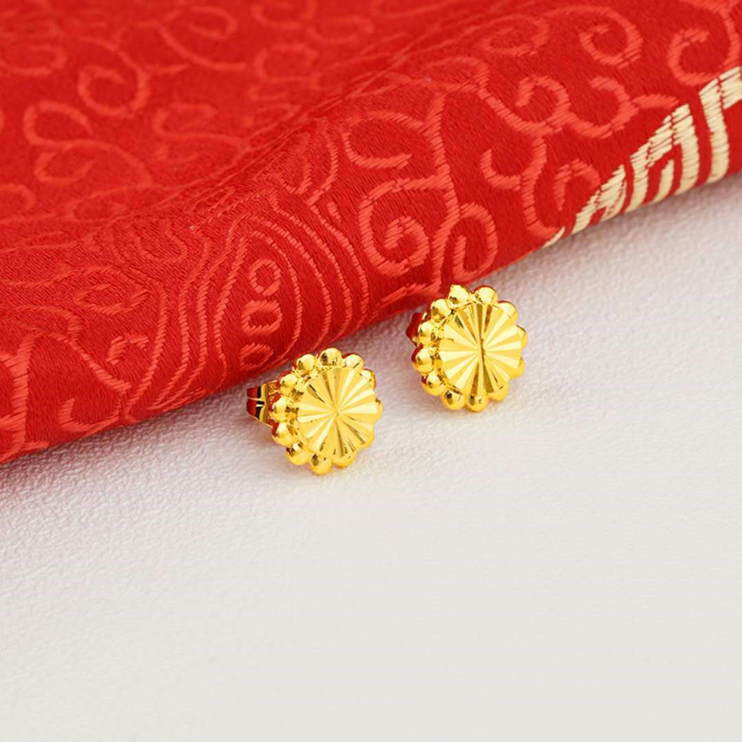 24K Gold Plated Earrings Euro Gold Jewelry New Popular Earrings