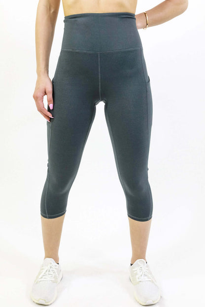 Seajoy atletische capri-legging met hoge taille en heupzakken