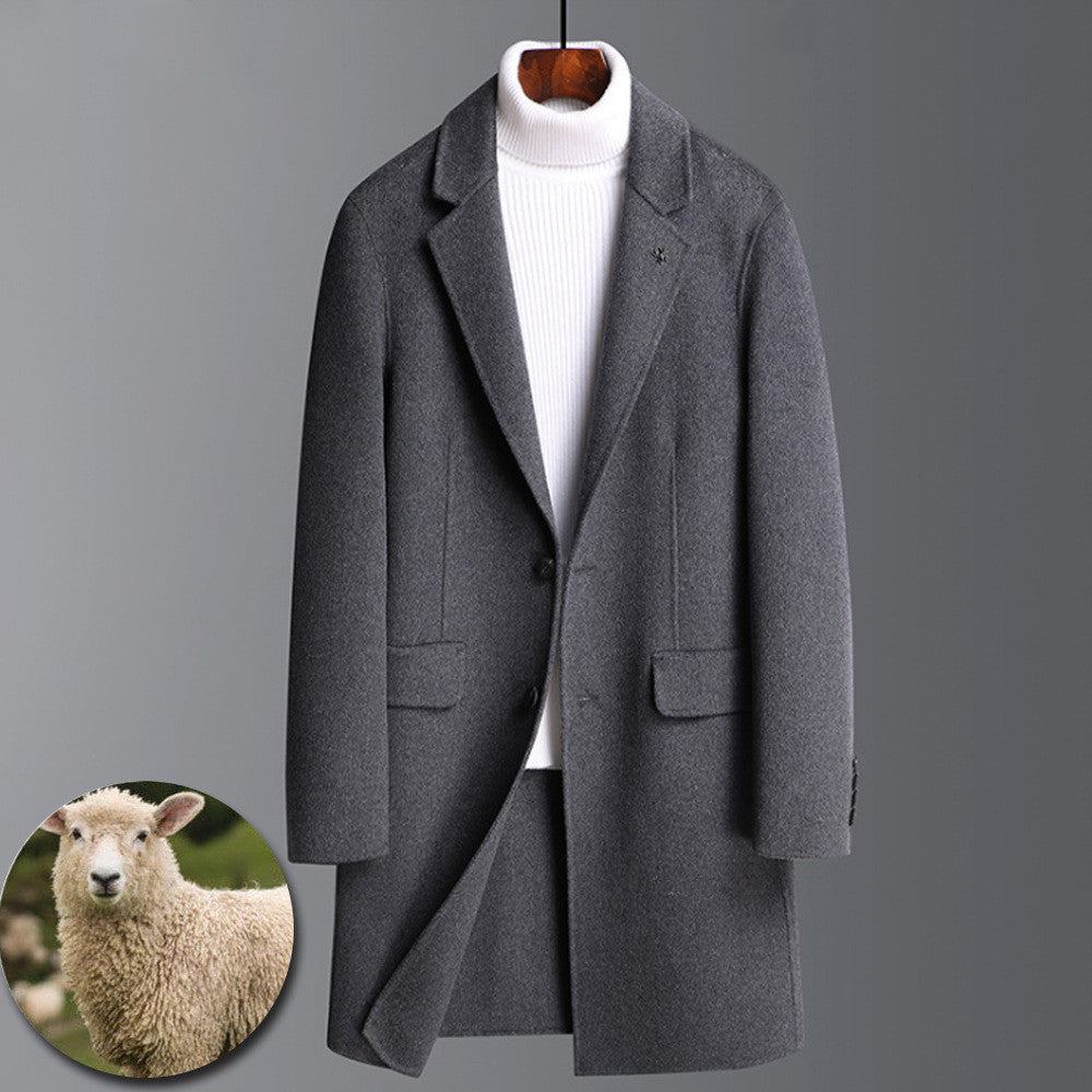 Double-faced cashmere woolen coat