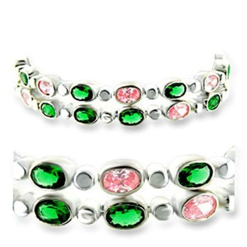 37001 - High-Polished 925 Sterling Silver Bracelet with AAA Grade CZ