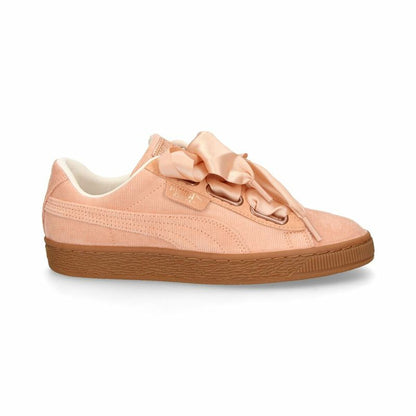 Sports Trainers for Women Puma Basket Heart Lady Salmon