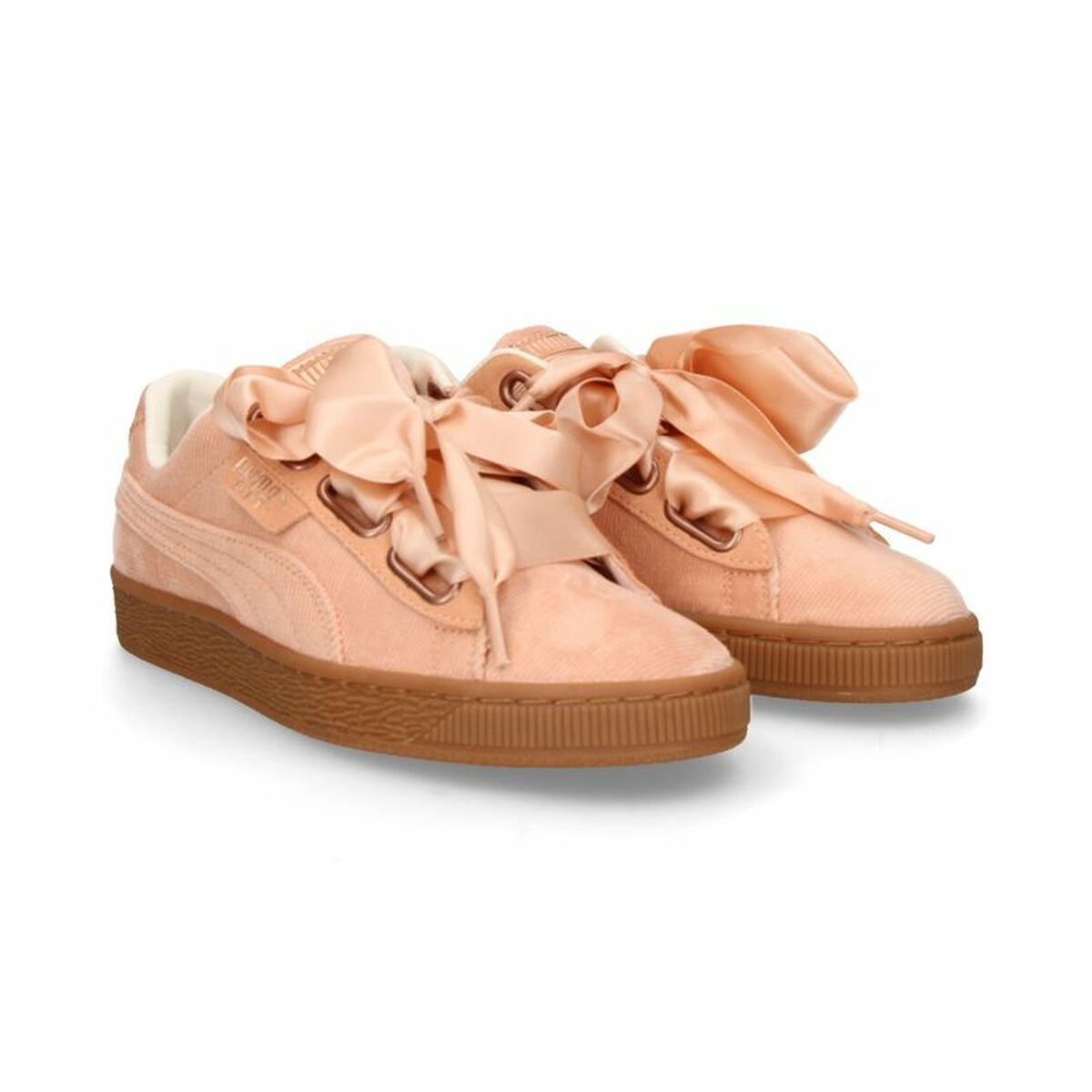 Sports Trainers for Women Puma Basket Heart Lady Salmon