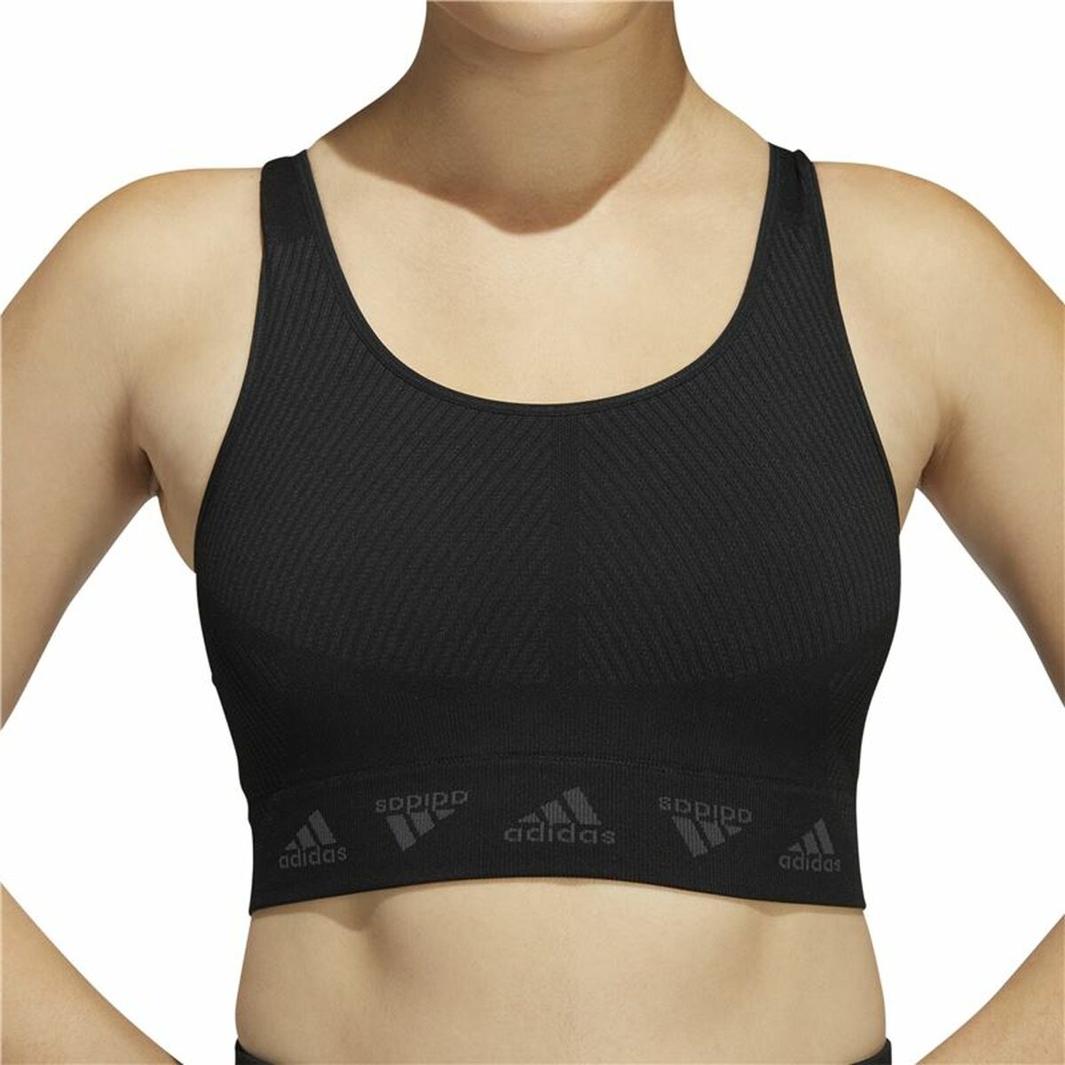 Sports Bra Adidas Aeroknit Black