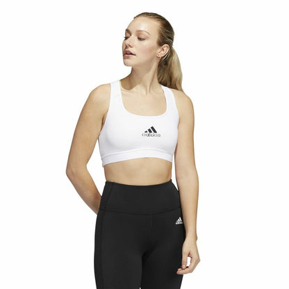 Sports Bra Adidas PowerReact Training White