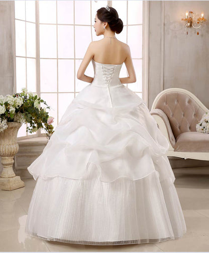 2021 Spring Autumn Wedding dress new bride wedding dress size Korean women slim lace Qi special offer