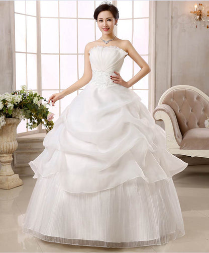 2021 Spring Autumn Wedding dress new bride wedding dress size Korean women slim lace Qi special offer