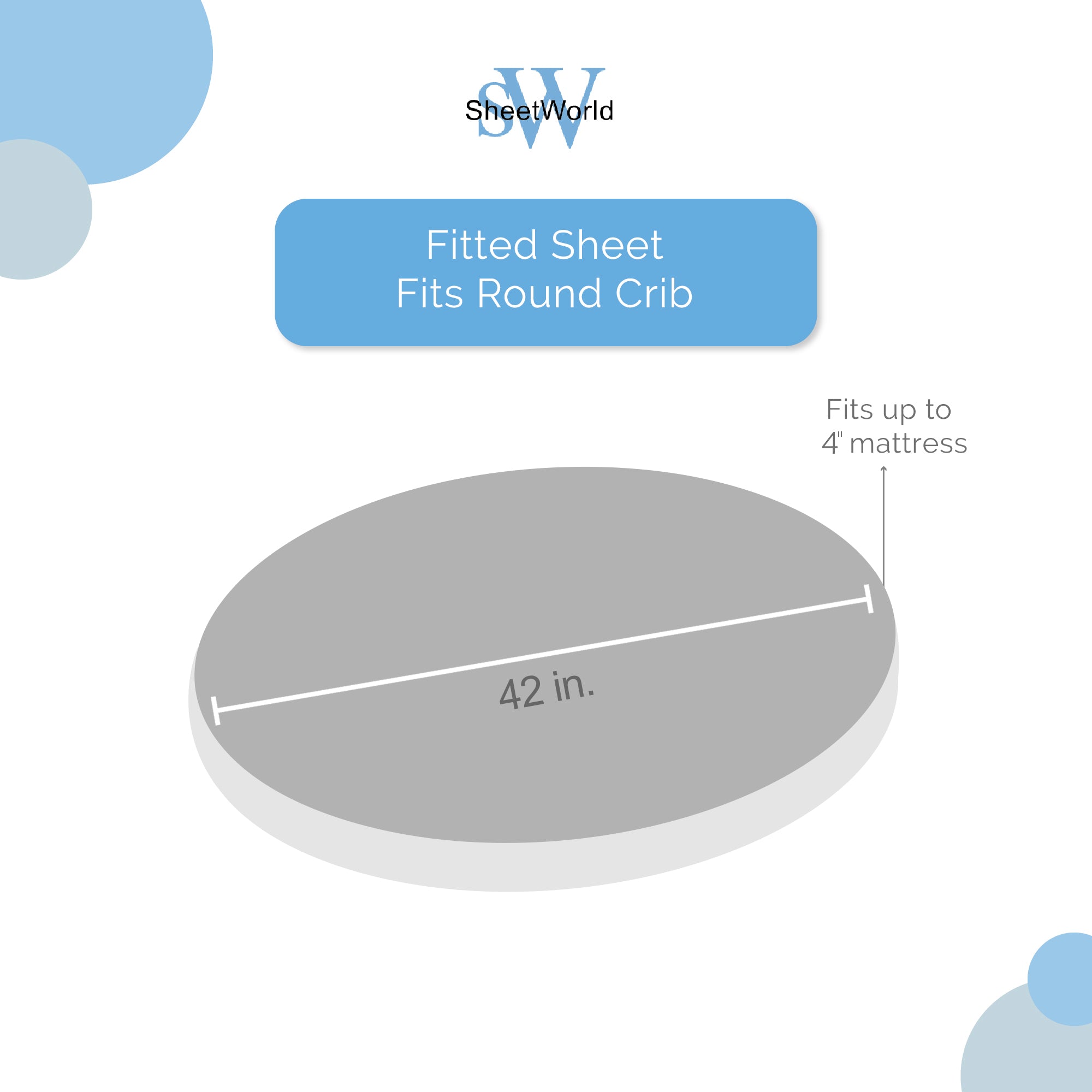 SheetWorld Fitted Round Crib Sheet - 100% Cotton Woven - Gold Damask,