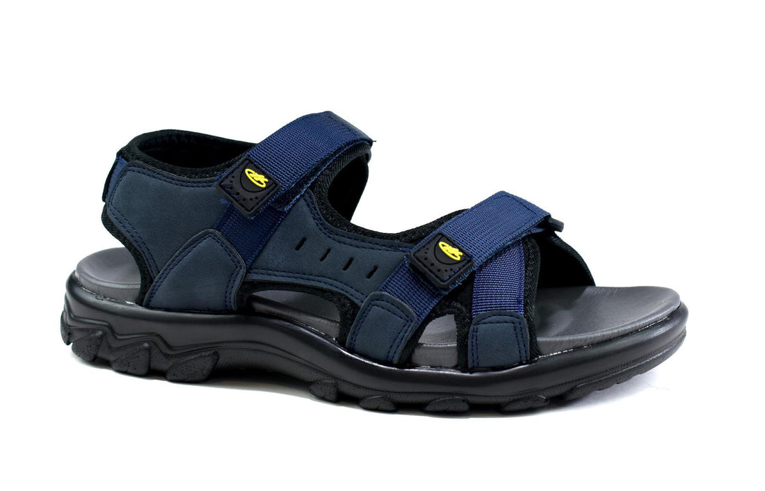 Zomersandalen heren met bandjes, marineblauw 