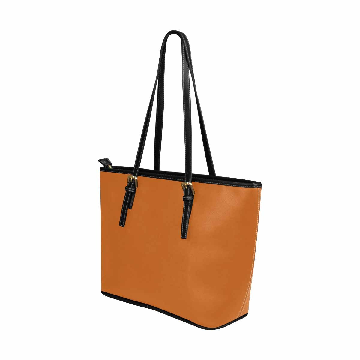 Large Leather Tote Shoulder Bag - Cinnamon Brown