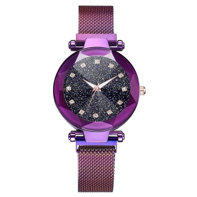 Ladies Magnetic Starry Sky Clock Luxury Women Watches Fashion Diamond Female Quartz Wristwatches Relogio Feminino Zegarek Damski