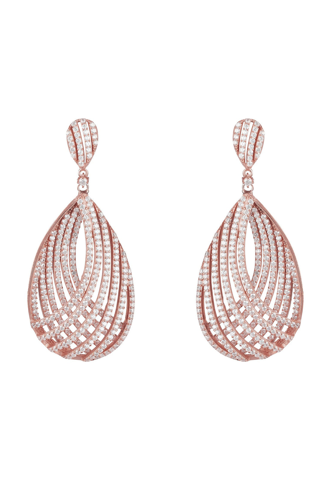 Vortex Teardrop Earring Rosegold